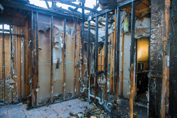 Professional Fire Damage Removal technician working in Hudson, PA